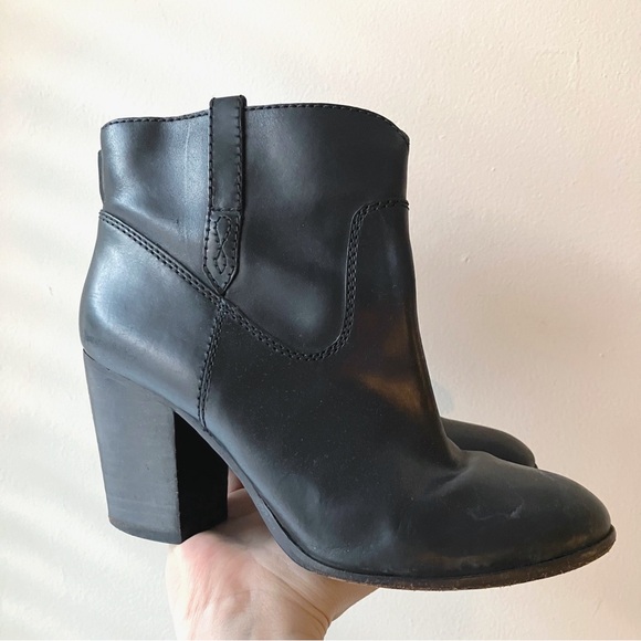 FRYE • Leather Pull-On Bootie in Black - Picture 5 of 11